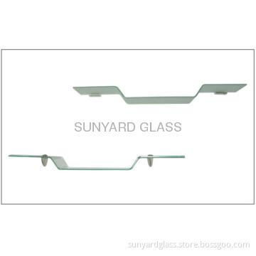 Curved glass shelf